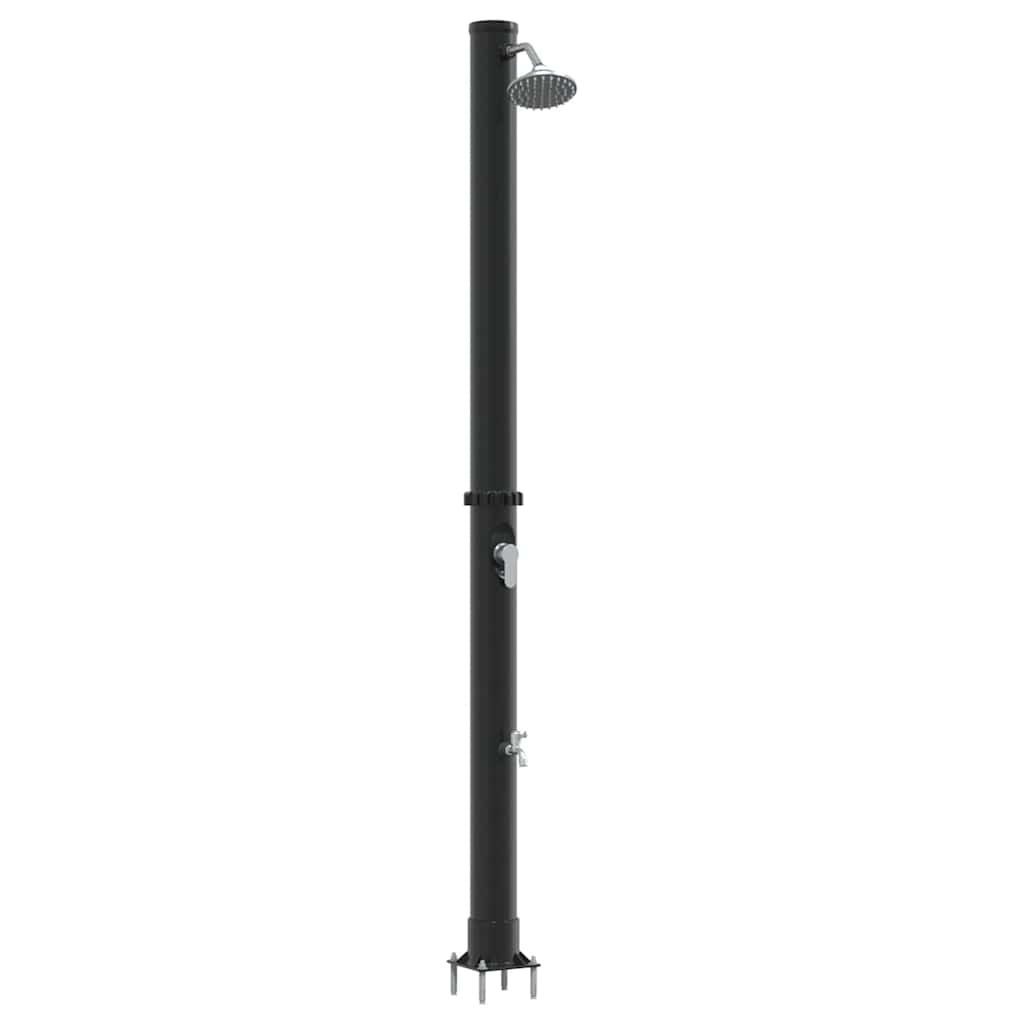 Doccia Solare da Esterno 20 l PVC e Alluminio Nero