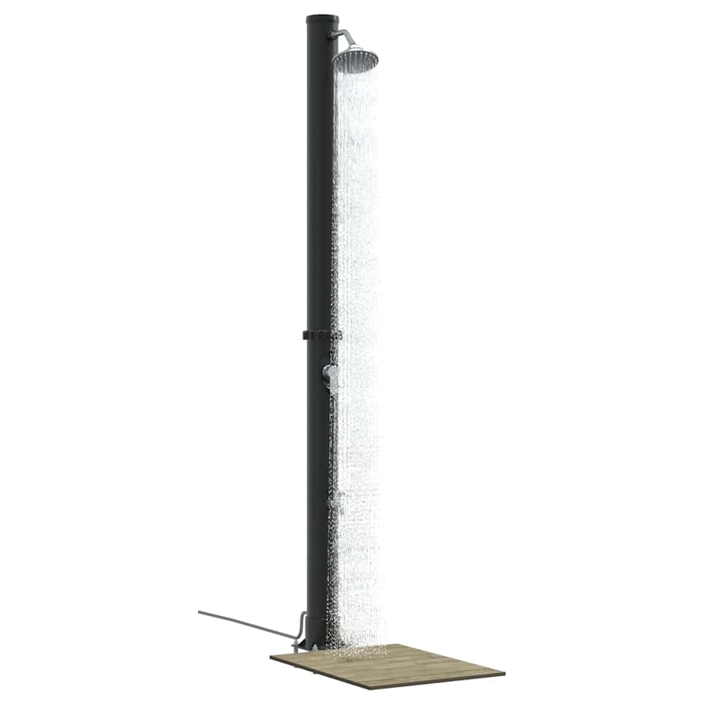 Doccia Solare da Esterno 20 l PVC e Alluminio Nero