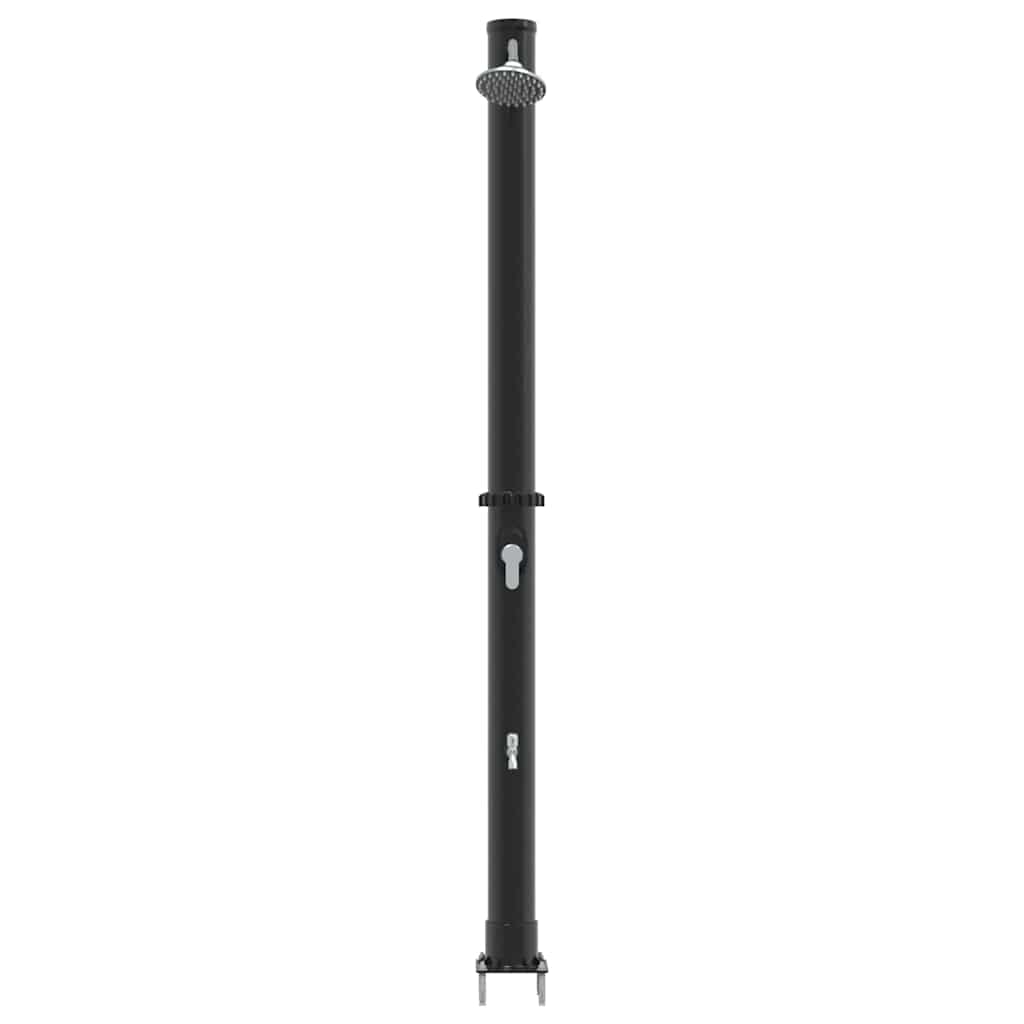 Doccia Solare da Esterno 20 l PVC e Alluminio Nero