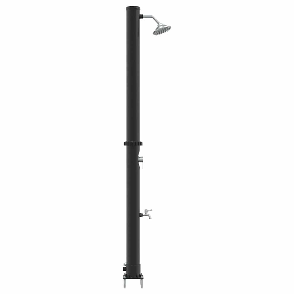 Doccia Solare da Esterno 20 l PVC e Alluminio Nero