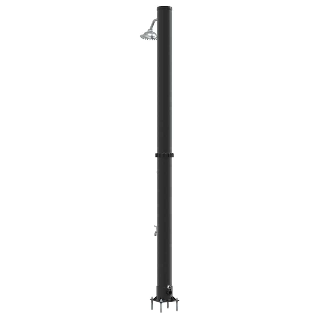 Doccia Solare da Esterno 20 l PVC e Alluminio Nero