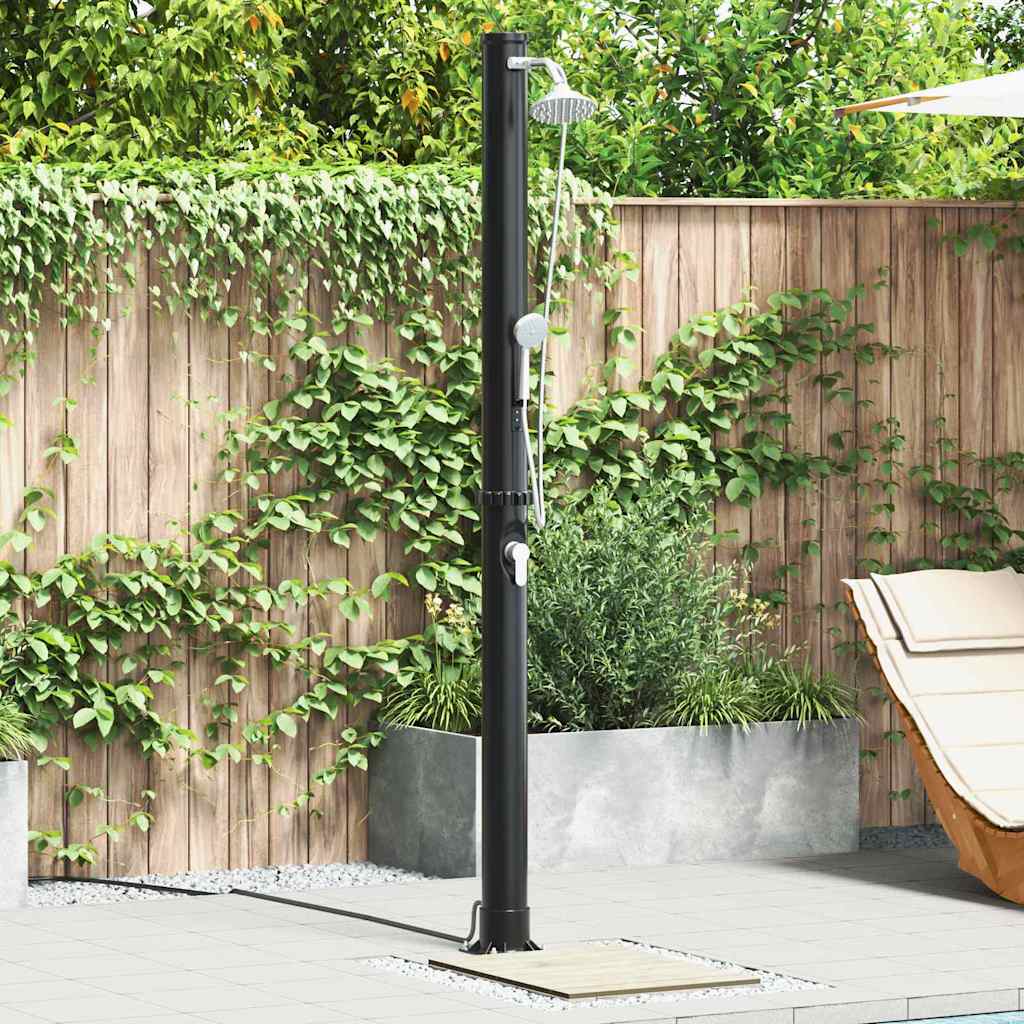 Doccia Solare da Esterno 20 l PVC e Alluminio Nero