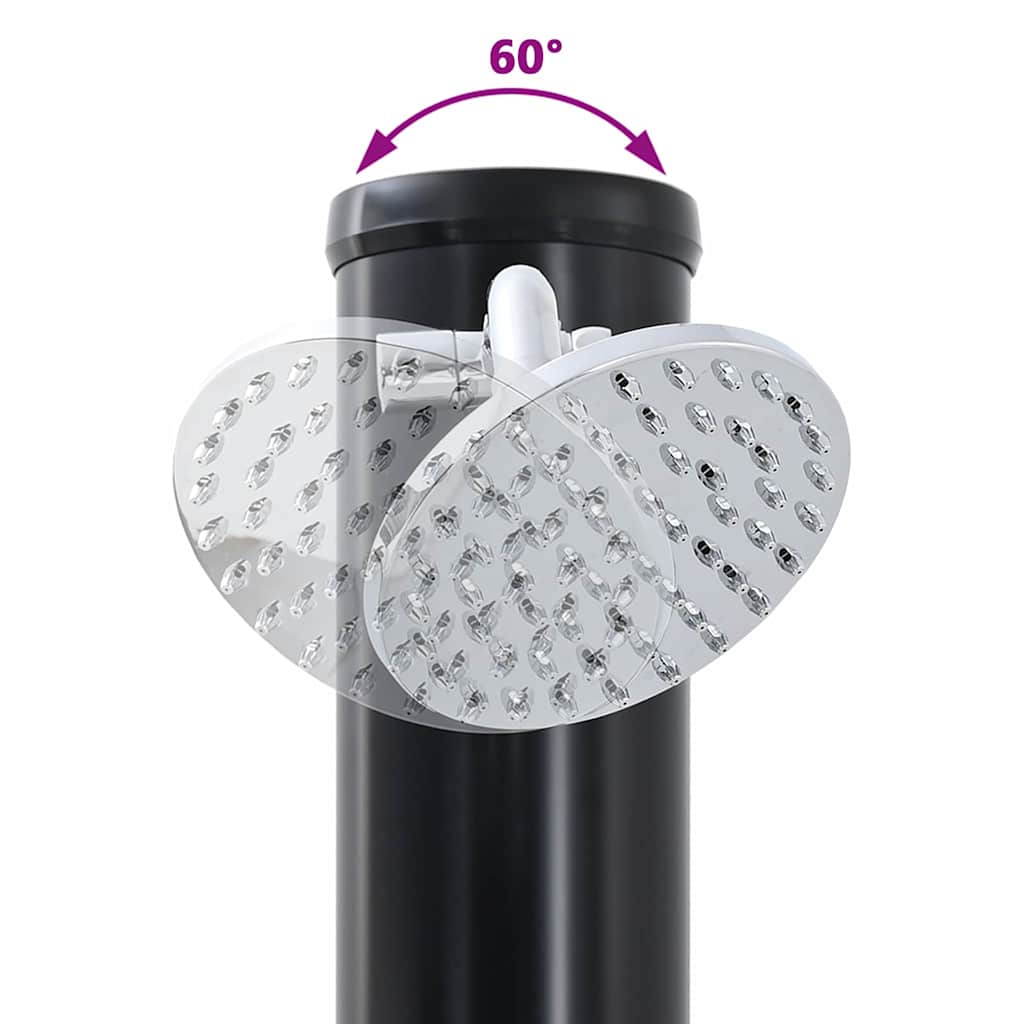 Doccia Solare da Esterno 20 l PVC e Alluminio Nero