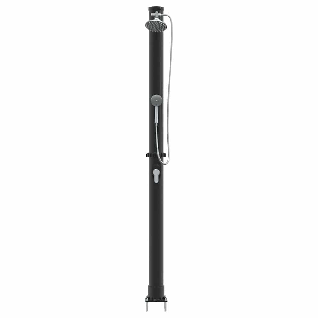 Doccia Solare da Esterno 20 l PVC e Alluminio Nero