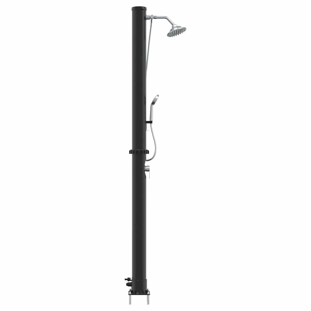 Doccia Solare da Esterno 20 l PVC e Alluminio Nero