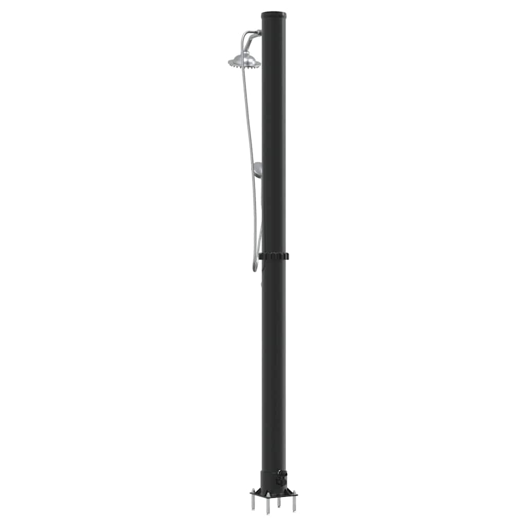 Doccia Solare da Esterno 20 l PVC e Alluminio Nero