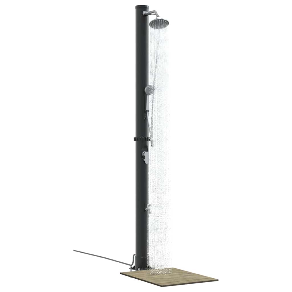 Doccia Solare da Esterno 20 l PVC e Alluminio Nero