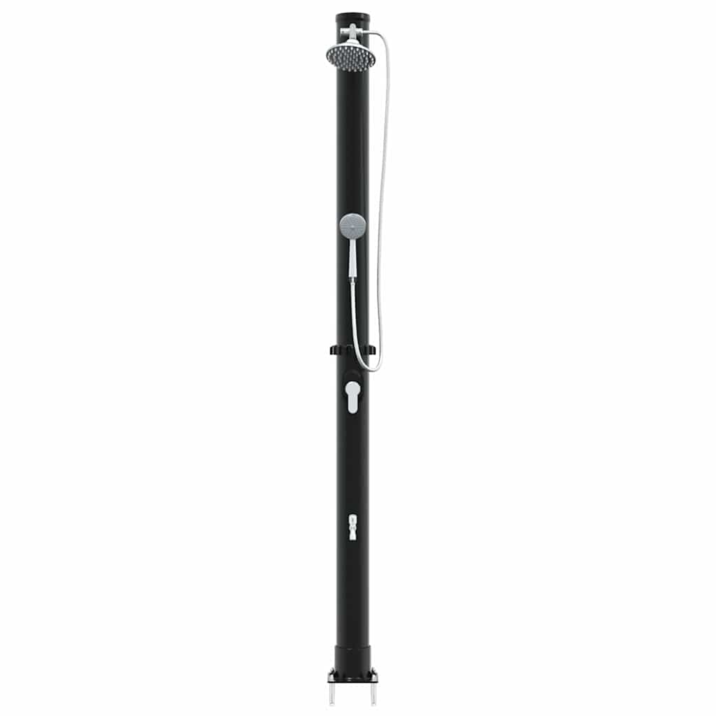 Doccia Solare da Esterno 20 l PVC e Alluminio Nero