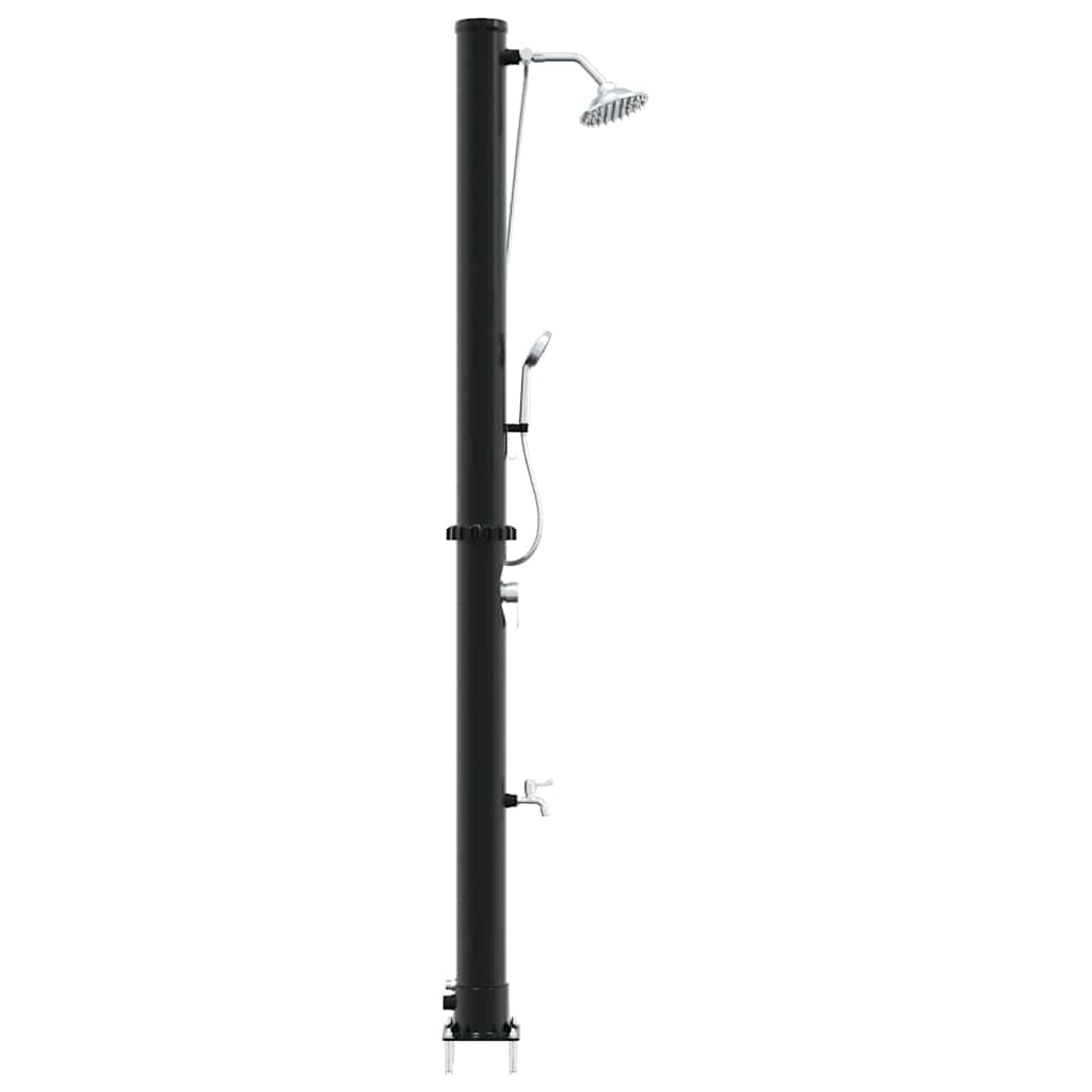 Doccia Solare da Esterno 20 l PVC e Alluminio Nero