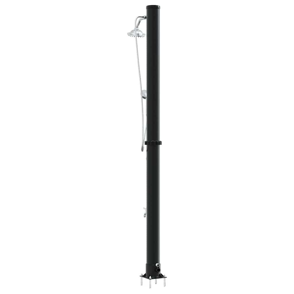 Doccia Solare da Esterno 20 l PVC e Alluminio Nero