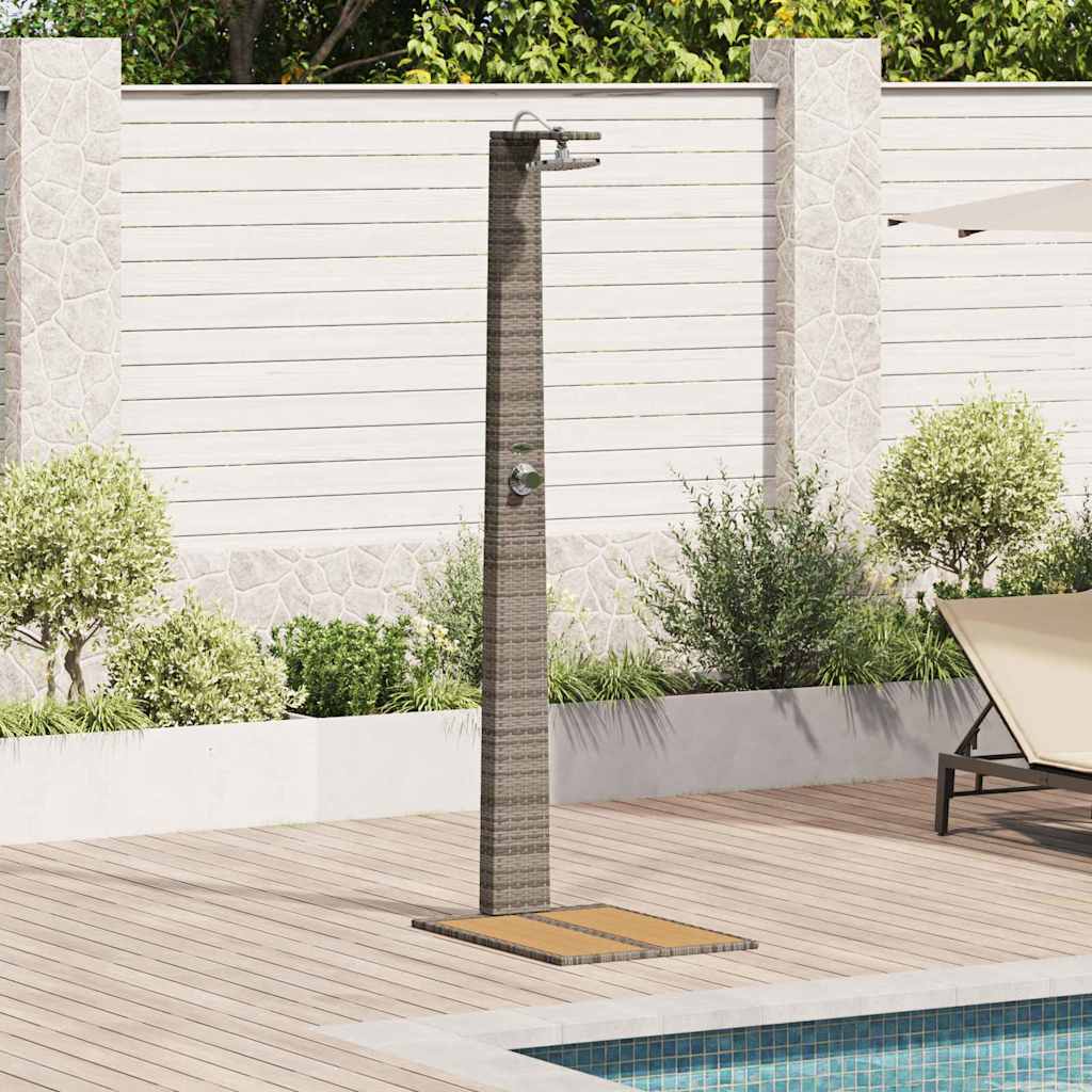 Doccia da giardino polyrattan Grigio