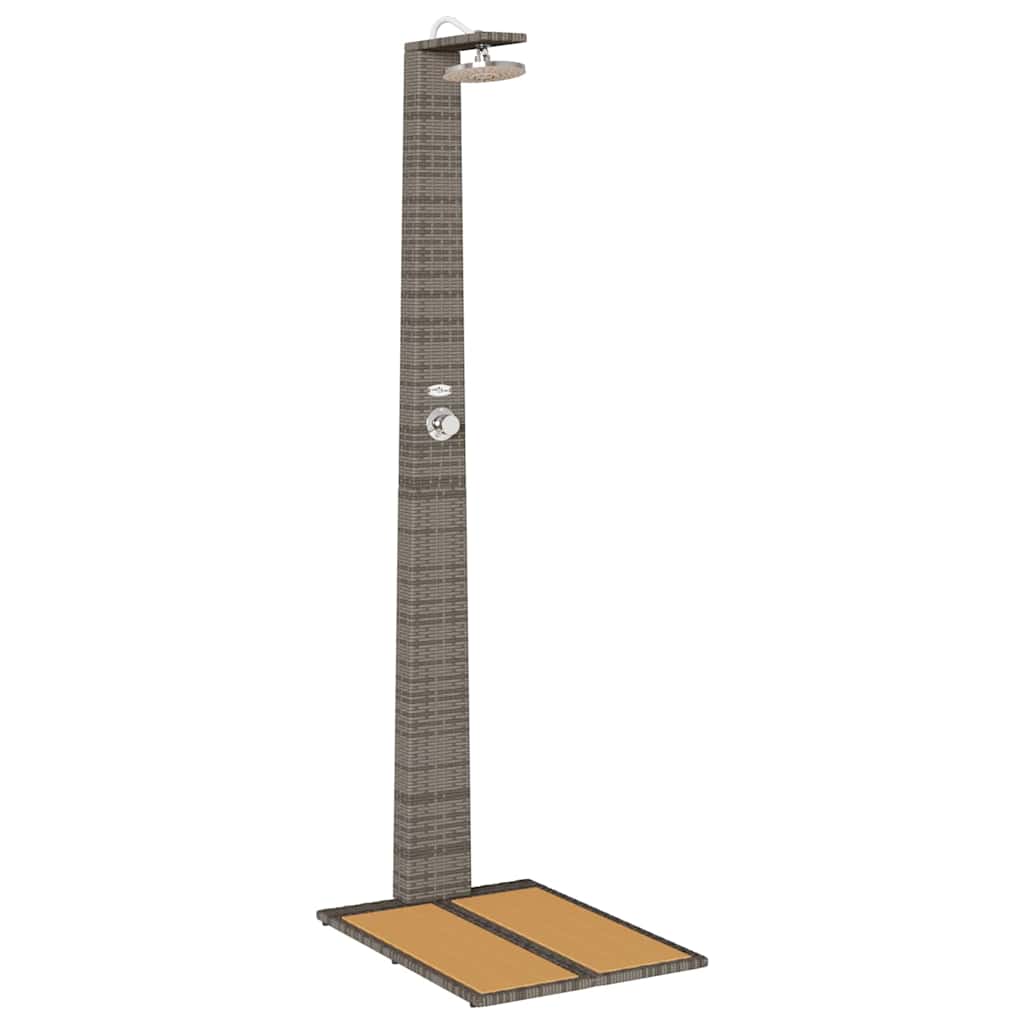 Doccia da giardino polyrattan Grigio