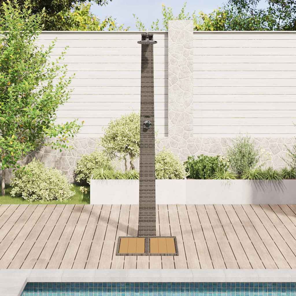 Doccia da giardino polyrattan Grigio