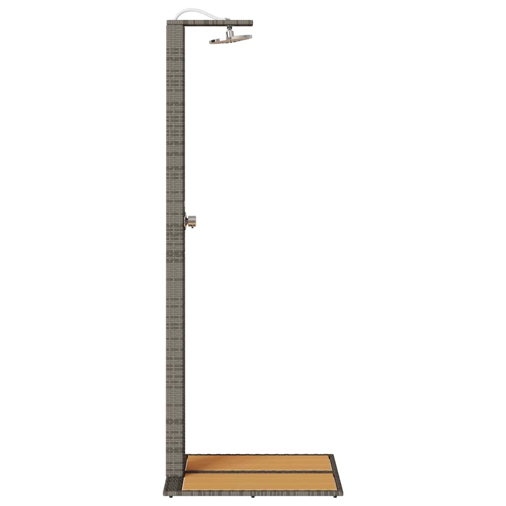 Doccia da giardino polyrattan Grigio
