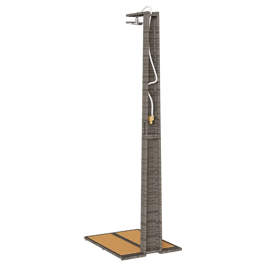 Doccia da giardino polyrattan Grigio