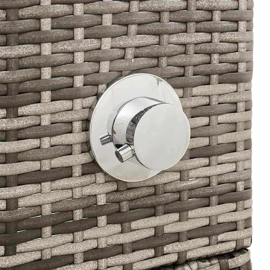 Doccia da giardino polyrattan Grigio
