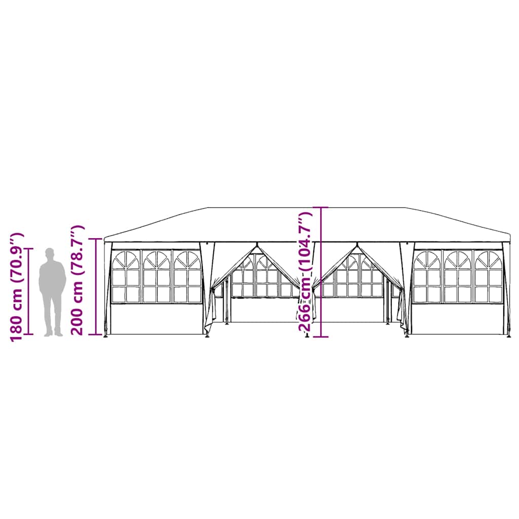 Tenda Party Bianco 800 x 400 x 266 cm Polietilene
