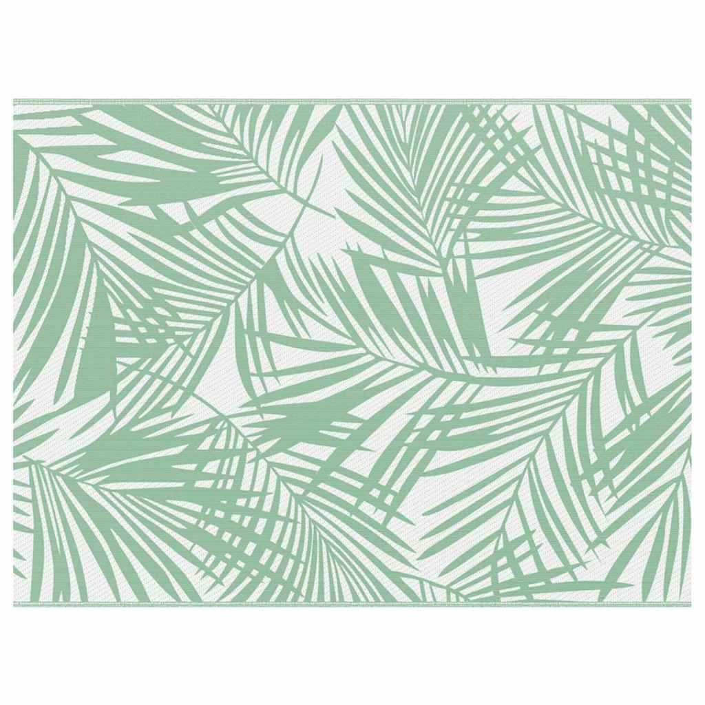 Tappeto da esterno Foglia ARAKIL Verde e Bianco 400 × 300 cm