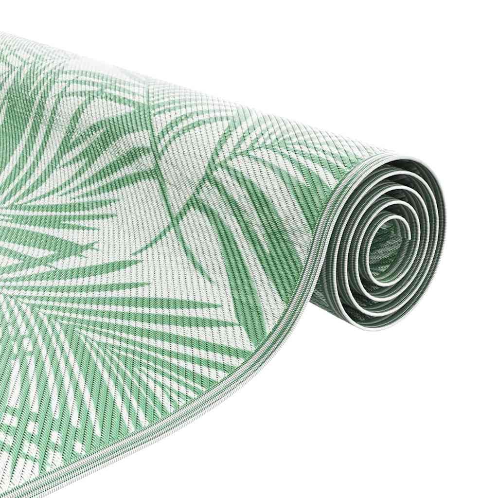 Tappeto da esterno Foglia ARAKIL Verde e Bianco 400 × 300 cm