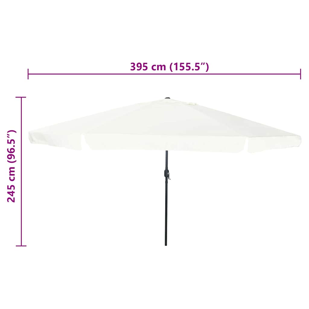 Ombrello da giardino Sabbia 394 x 394 x 248 cm