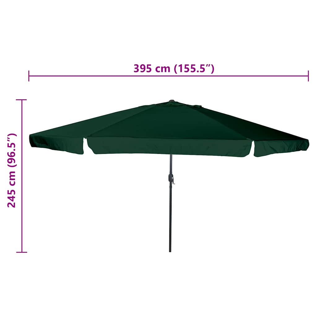 Ombrello da giardino Verde 394 x 394 x 248 cm