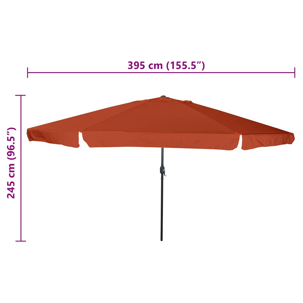Ombrello da giardino Terracotta 394 x 394 x 248 cm