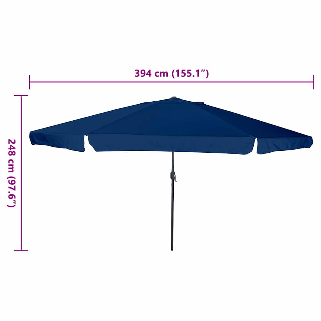 Ombrello da giardino 394 x 394 x 248 cm Poliestere e Acciaio