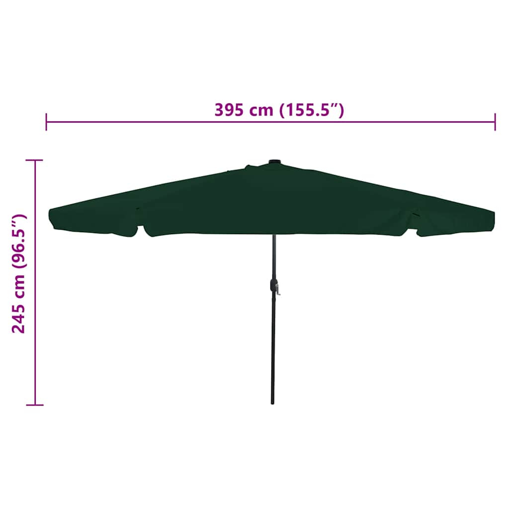 Ombrello da giardino 395 x 395 x 245 cm Poliestere Rotondo