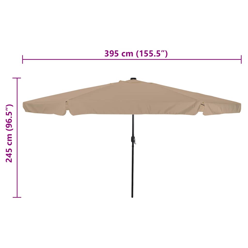 Ombrello da giardino 395 x 395 x 245 cm Poliestere Rotondo