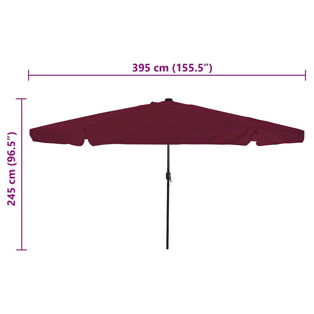 Ombrello da giardino 395 x 395 x 245 cm Poliestere Rotondo