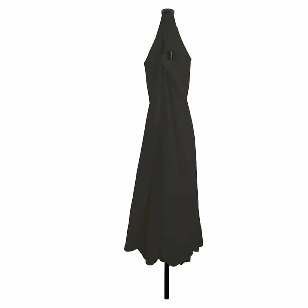 Ombrello da giardino 395 x 395 x 245 cm Poliestere Rotondo Nero