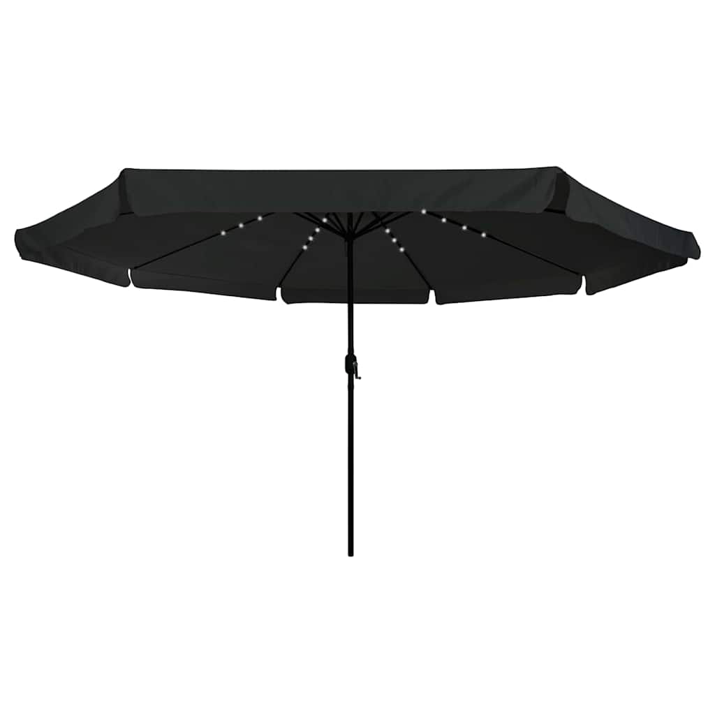 Ombrello da giardino 395 x 395 x 245 cm Poliestere Rotondo Nero