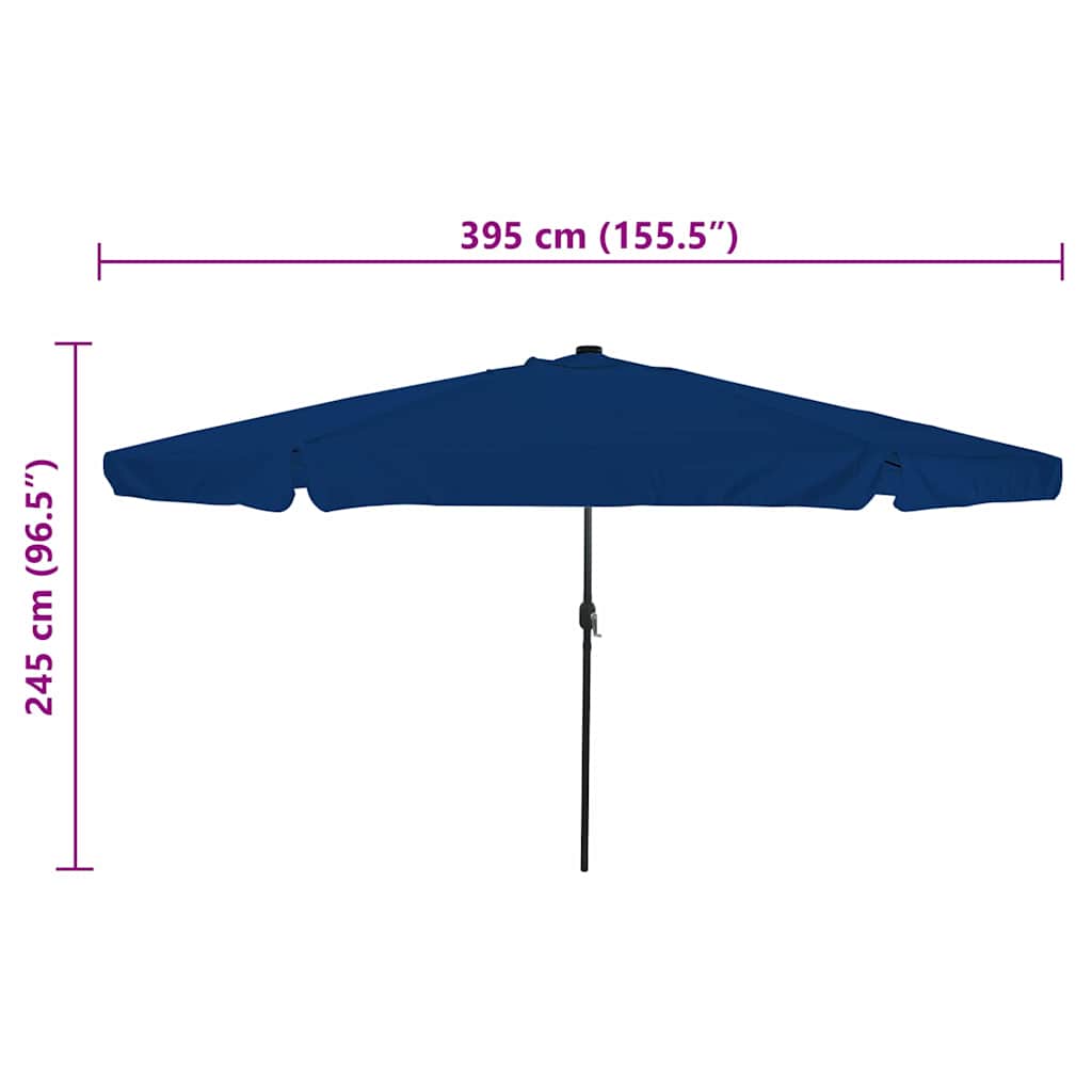 Ombrello da giardino 395 x 395 x 245 cm Poliestere Rotondo