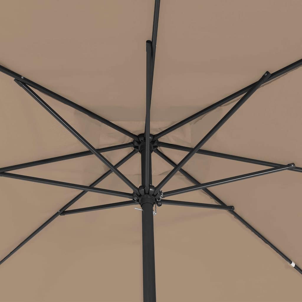 Ombrello da giardino 295 x 295 x 245 cm Poliestere e Acciaio