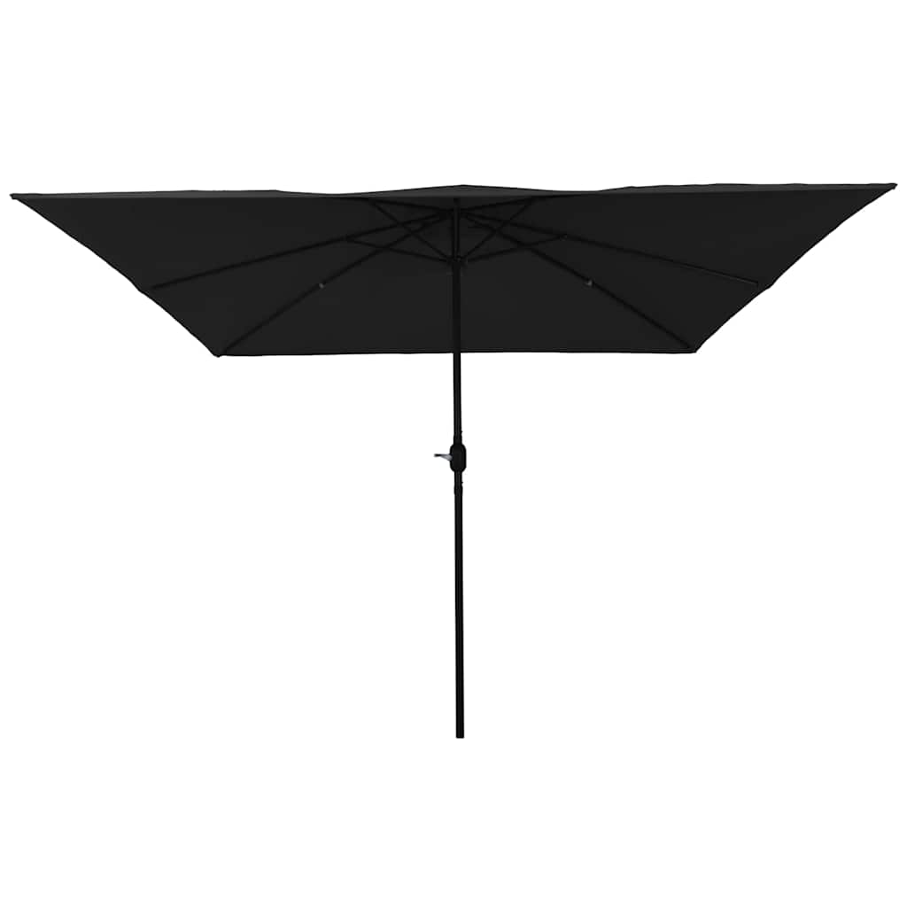 Ombrello da giardino Nero 295 x 295 x 245 cm