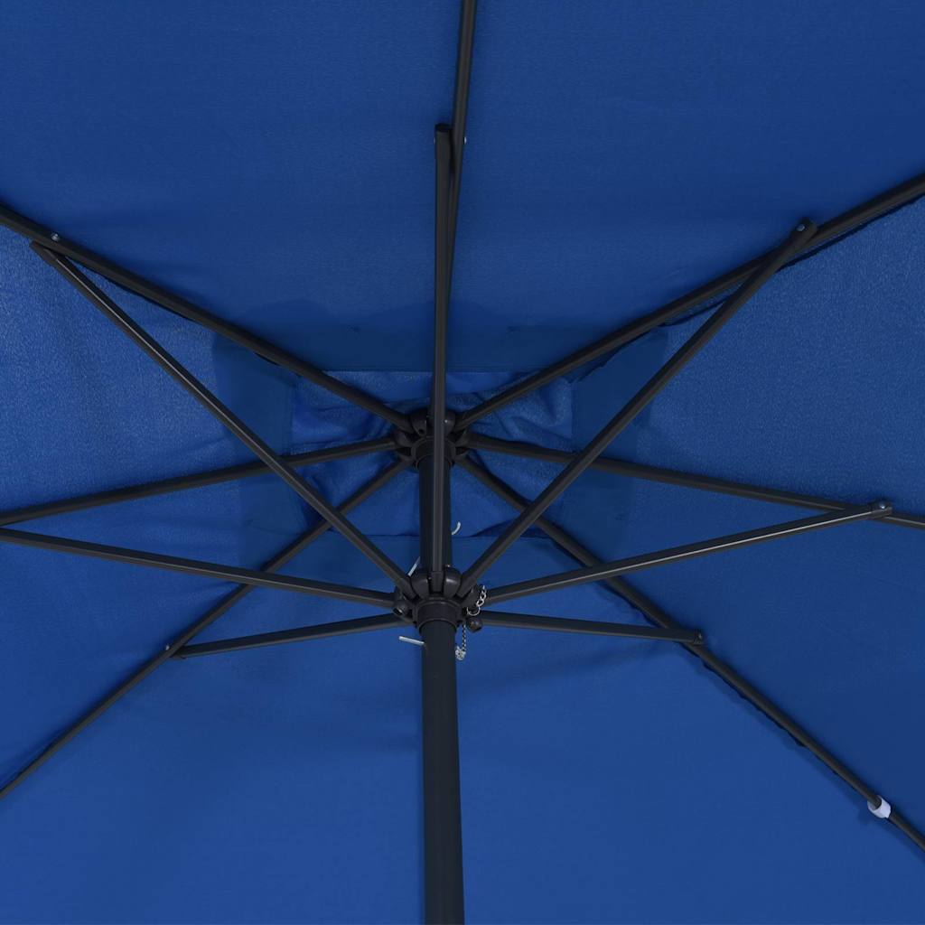 Ombrello da giardino 295 x 295 x 245 cm Poliestere e Acciaio