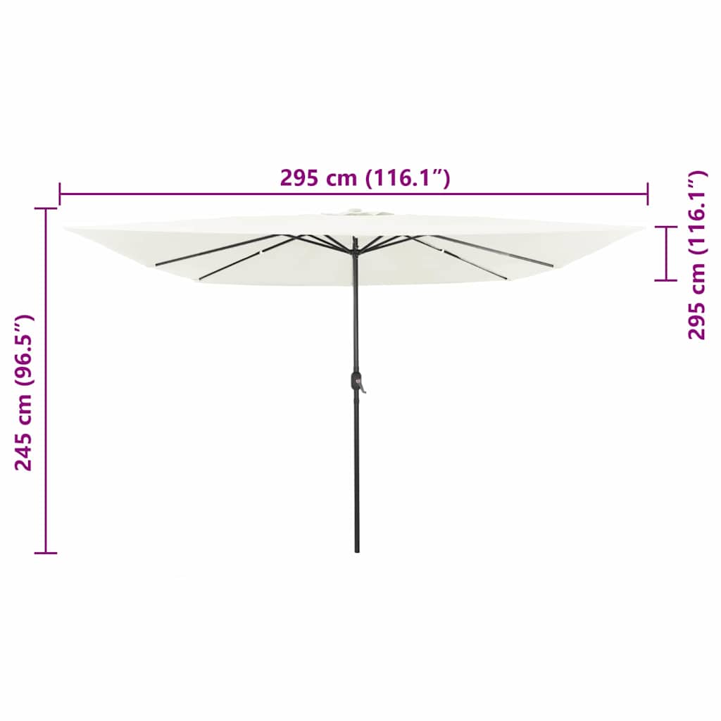 Ombrello da giardino Sabbia 295 x 295 x 245 cm