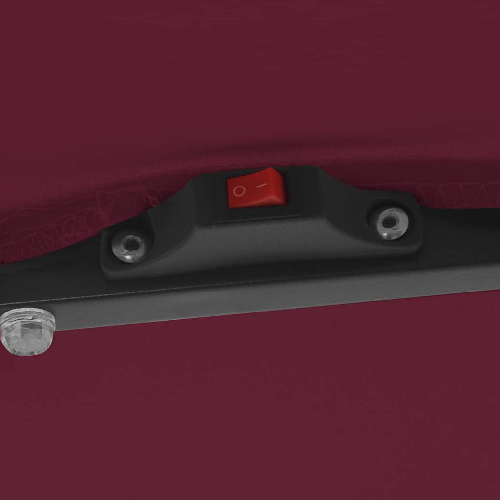 Ombrello da giardino Rosso Bordeaux 295 x 295 x 245 cm