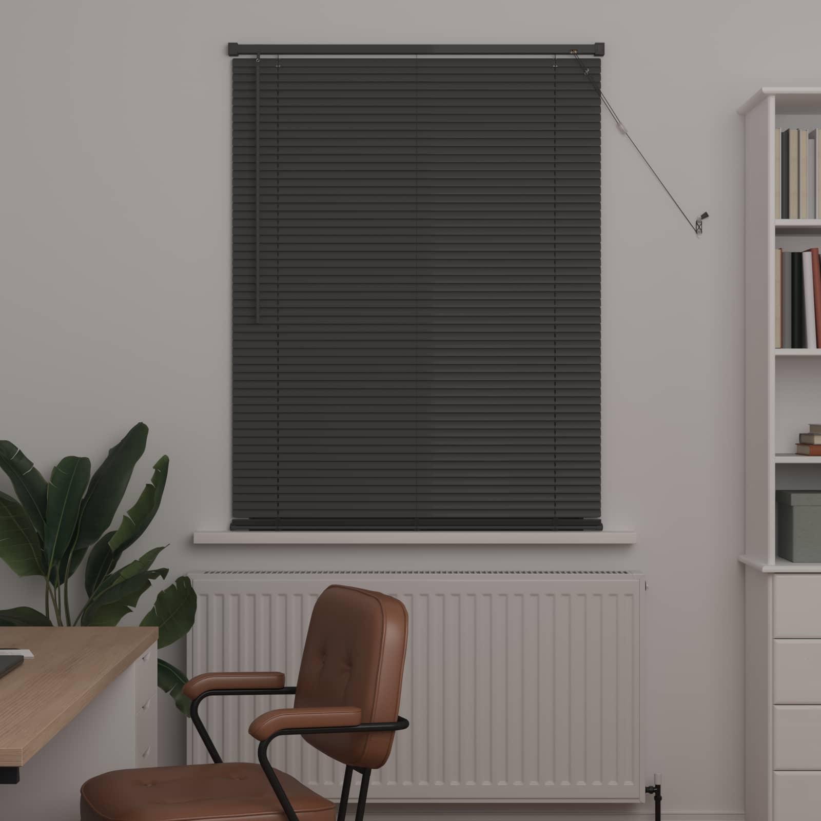 Tenda Veneziana Grigio Argento 150 x 100 cm 25 mm PVC
