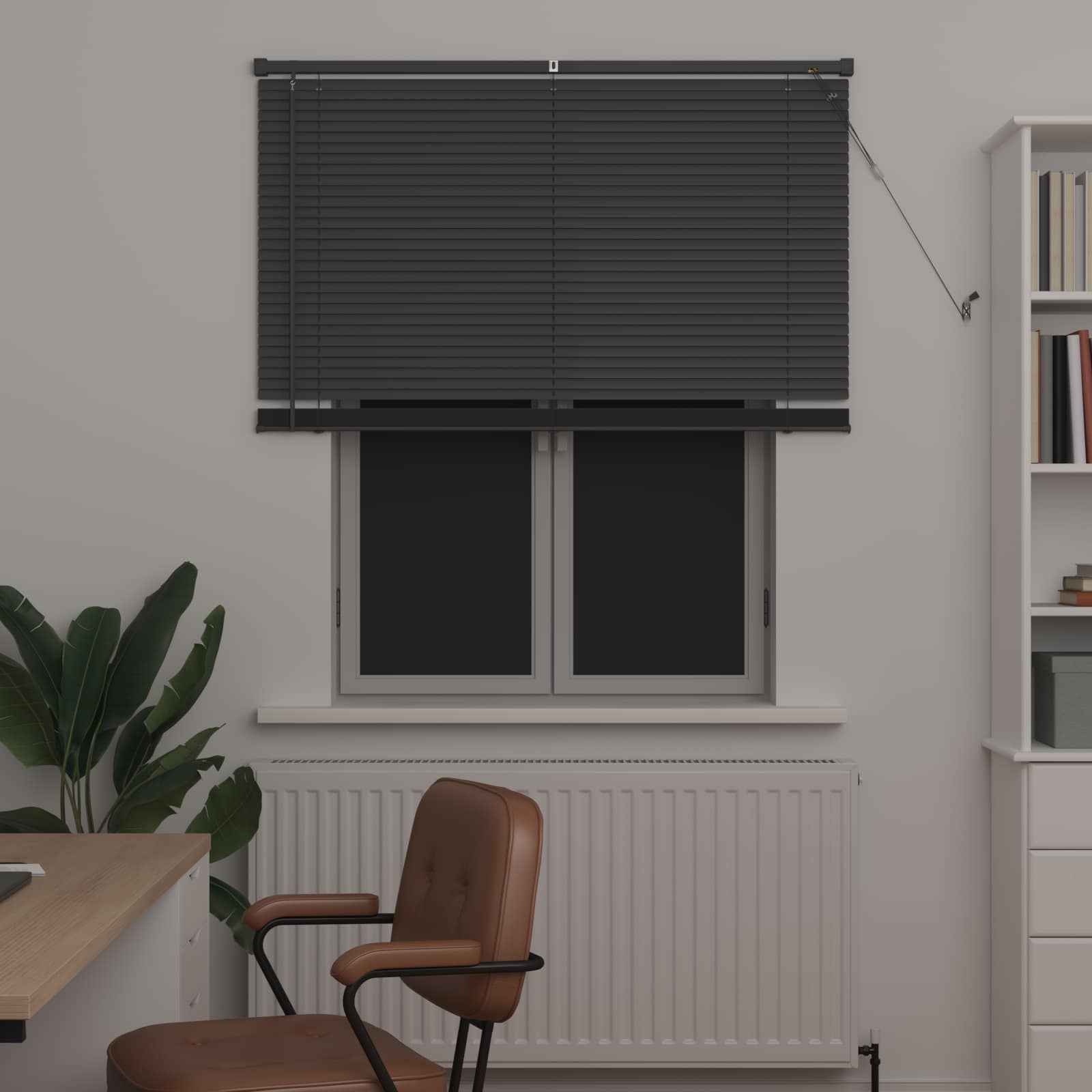 Tenda Veneziana Grigio Argento 150 x 110 cm 25 mm PVC