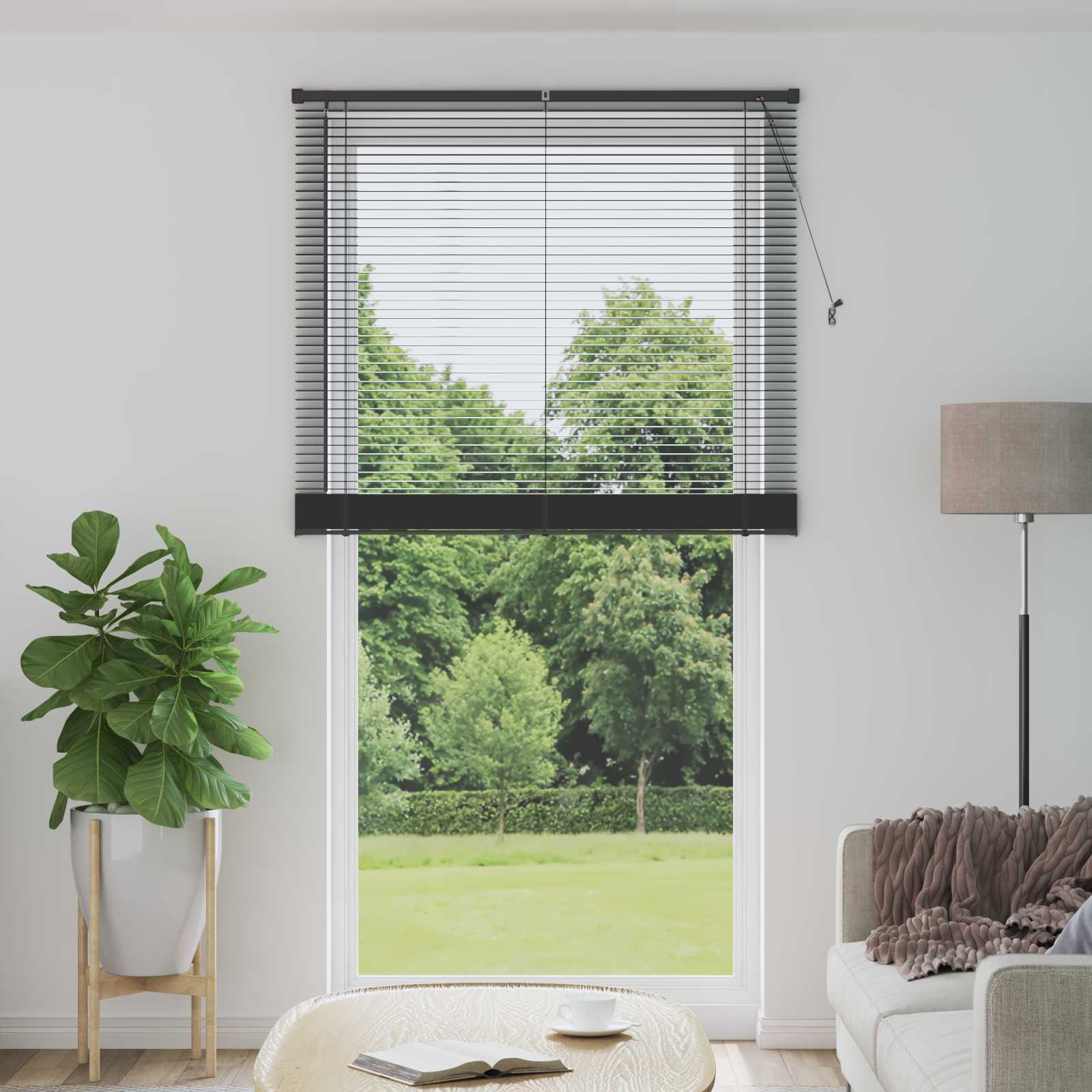 Tenda Veneziana Grigio Argento 213 x 120 cm 25 mm PVC