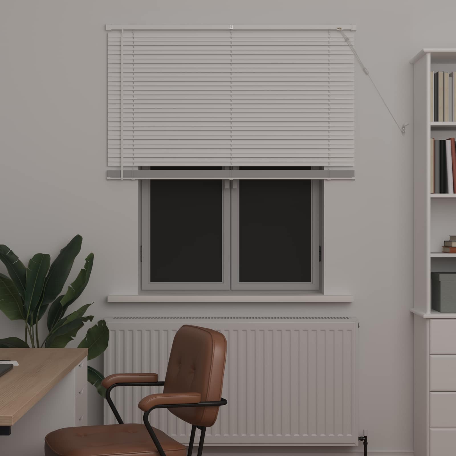 Tenda Veneziana Bianco 150 x 110 cm 25 mm PVC