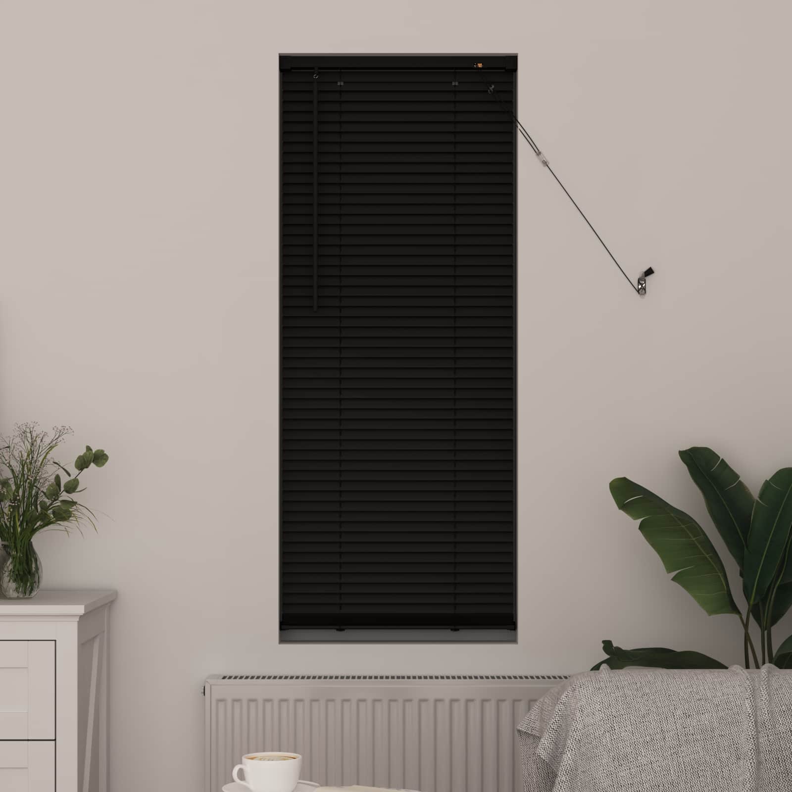 Tenda Veneziana Nero 150 x 40 cm 25 mm PVC
