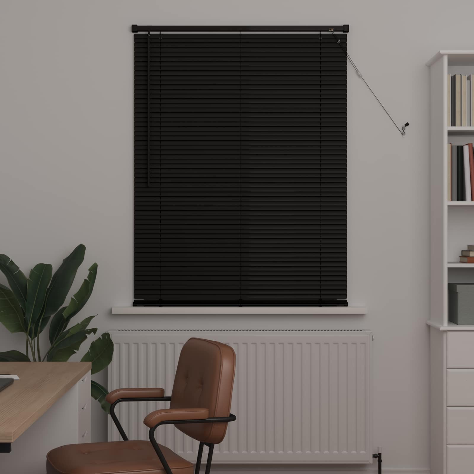 Tenda Veneziana Nero 150 x 80 cm 25 mm PVC