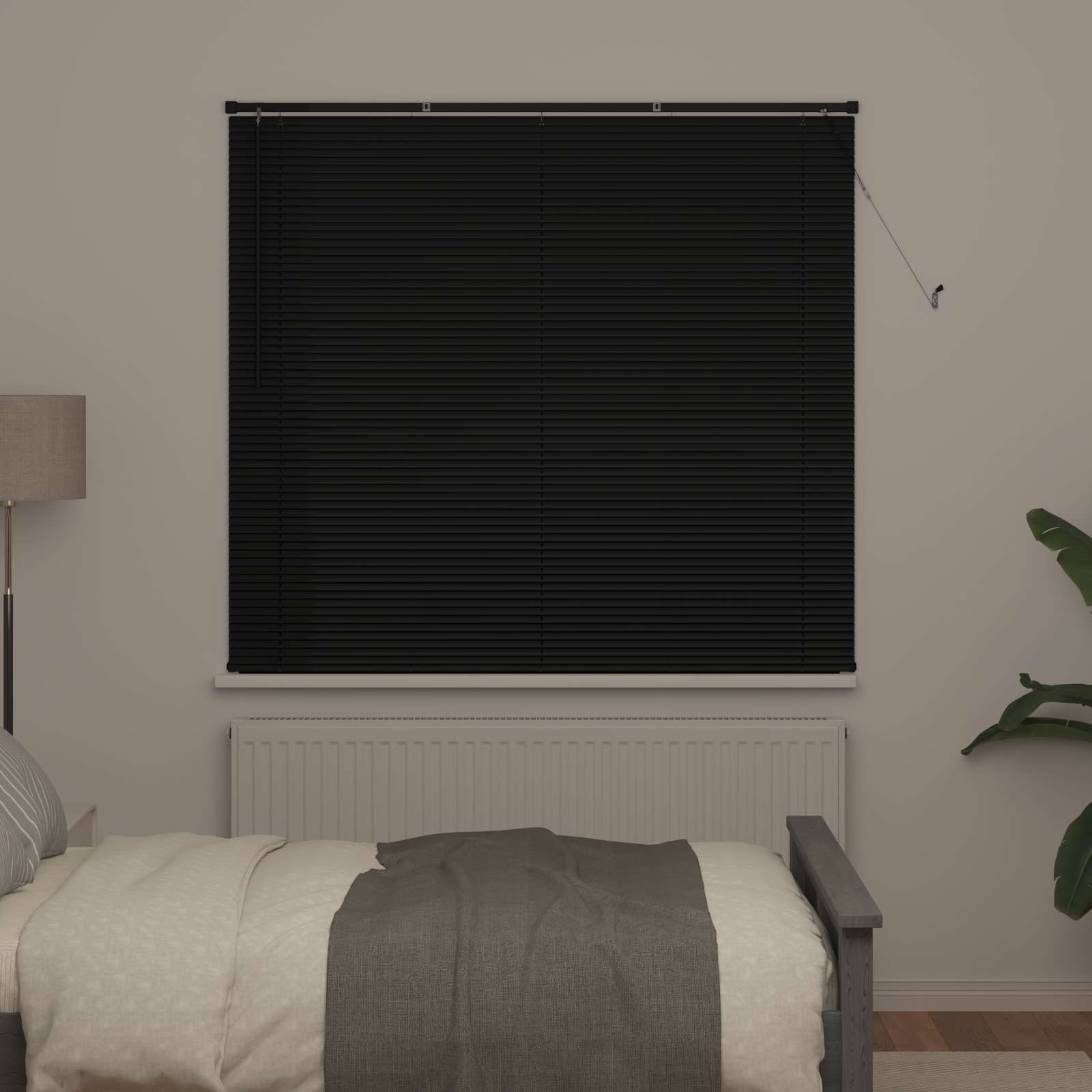 Tenda Veneziana Nero 150 x 160 cm 25 mm PVC