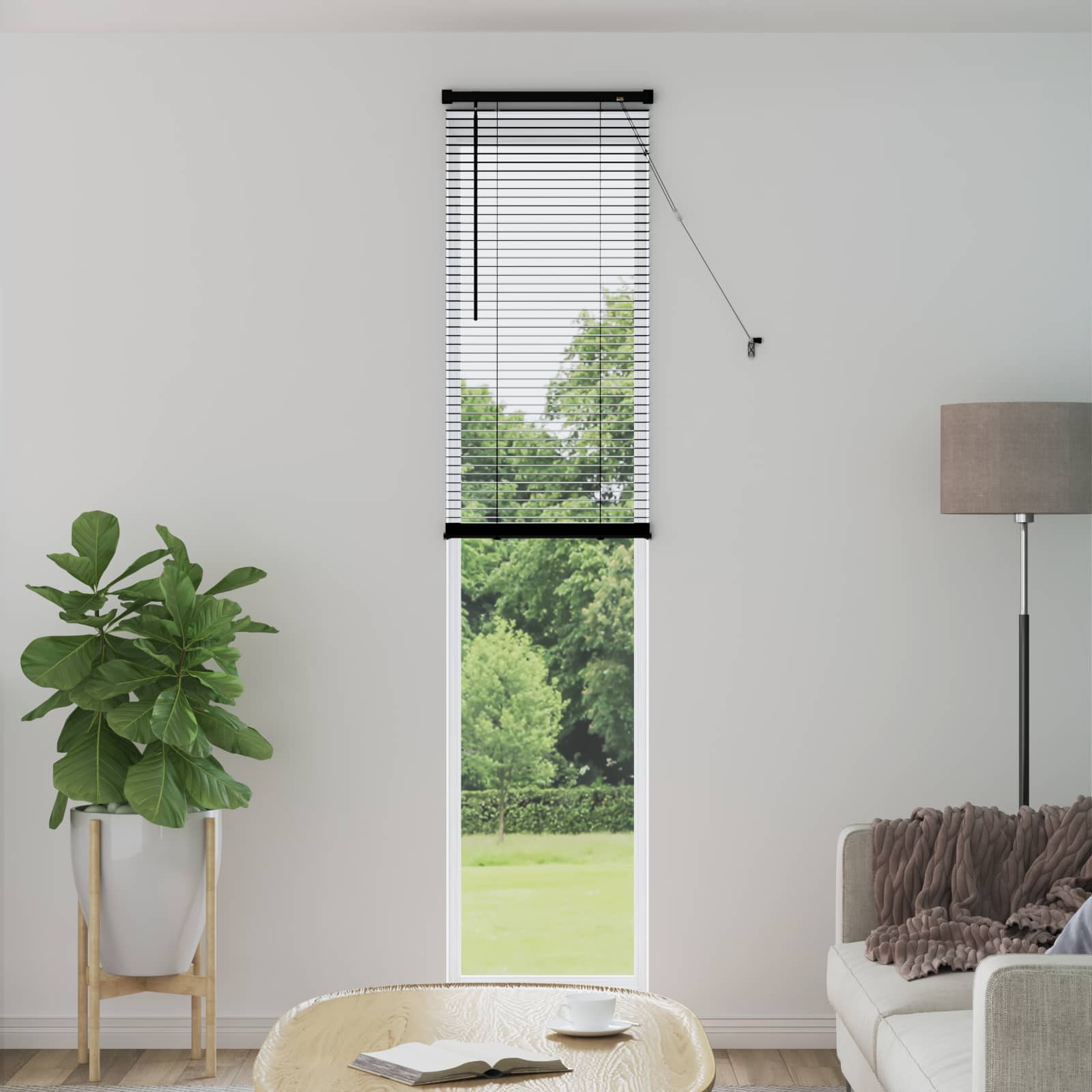 Tenda Veneziana Nero 213 x 50 cm 25 mm PVC