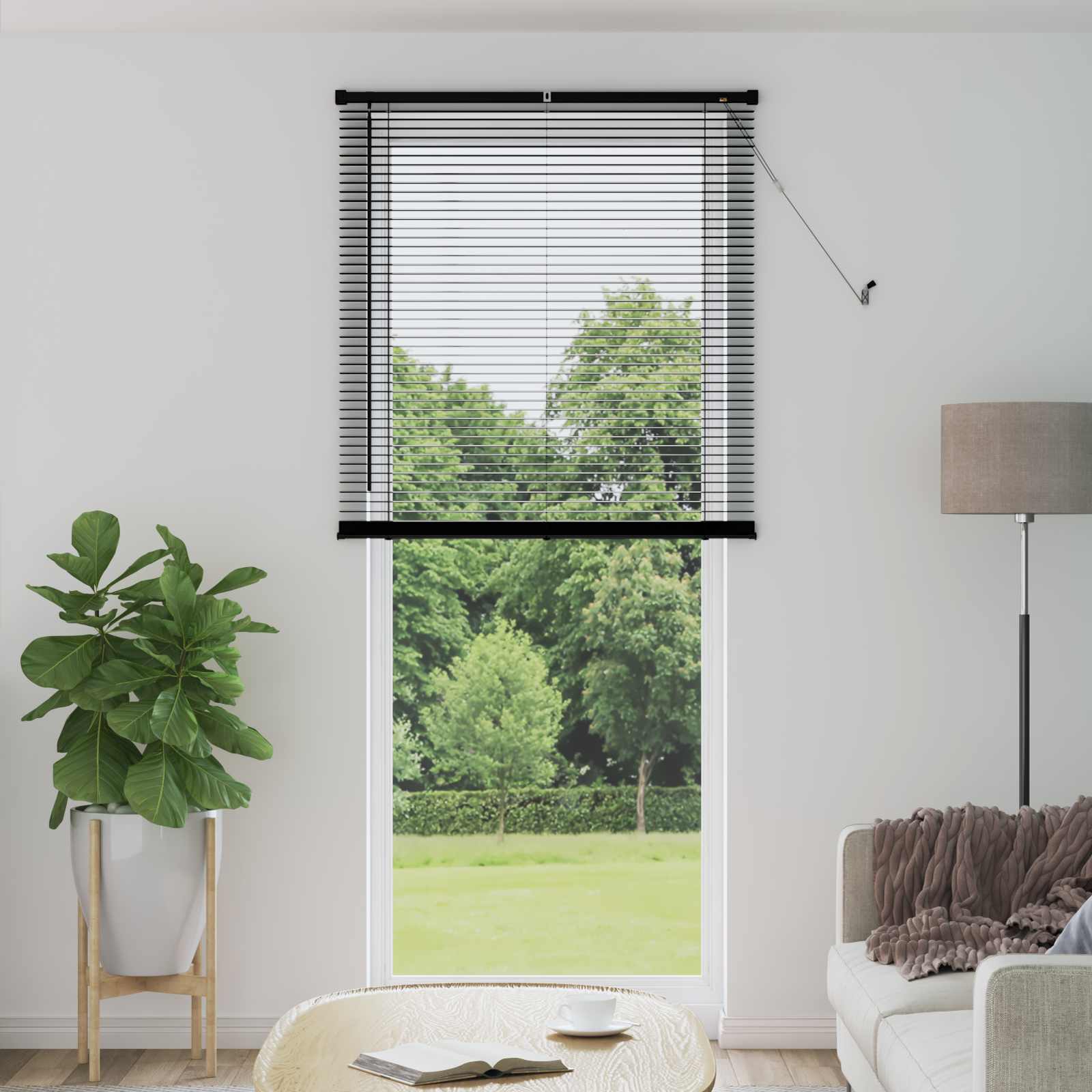 Tenda Veneziana Nero 213 x 70 cm 25 mm PVC