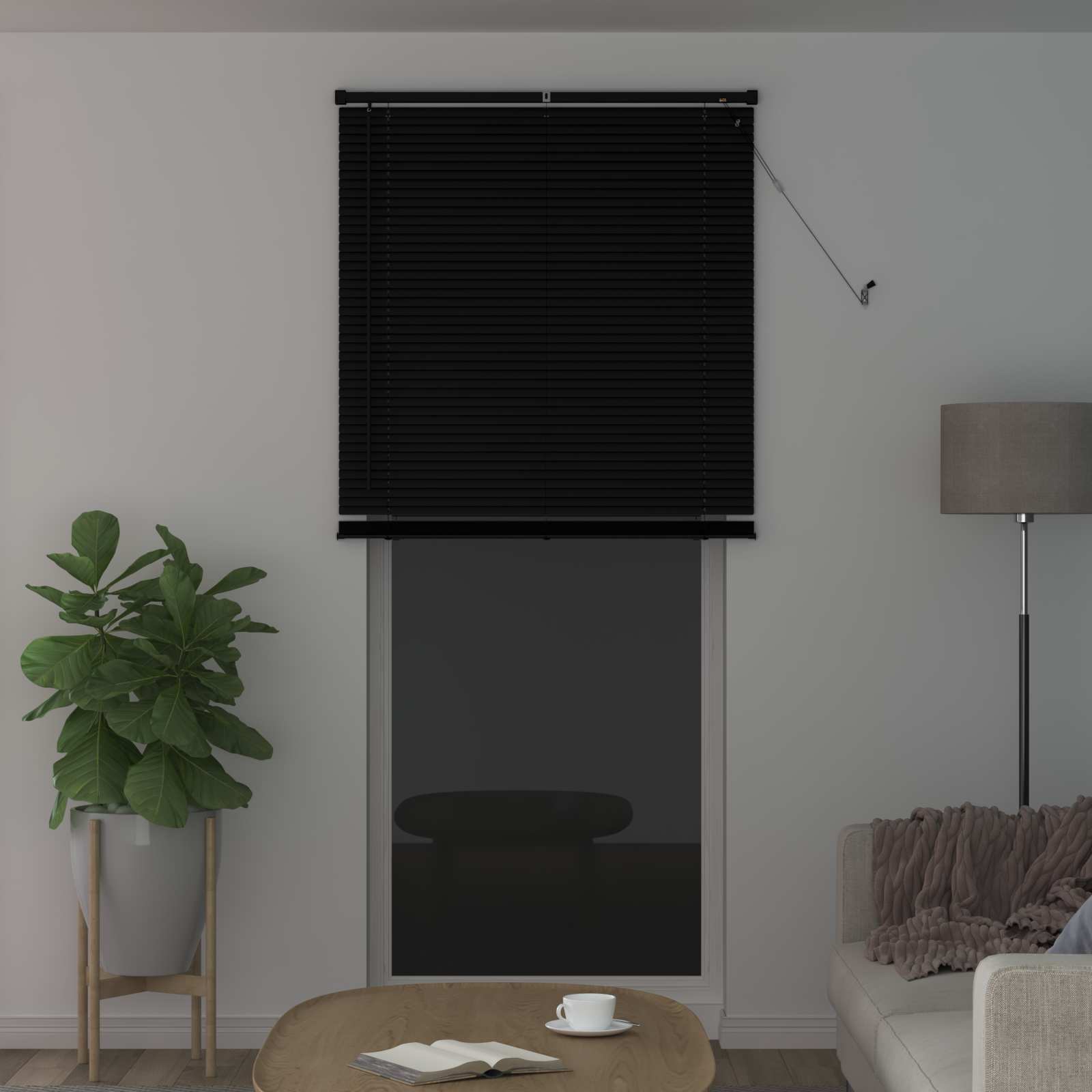 Tenda Veneziana Nero 213 x 100 cm 25 mm PVC