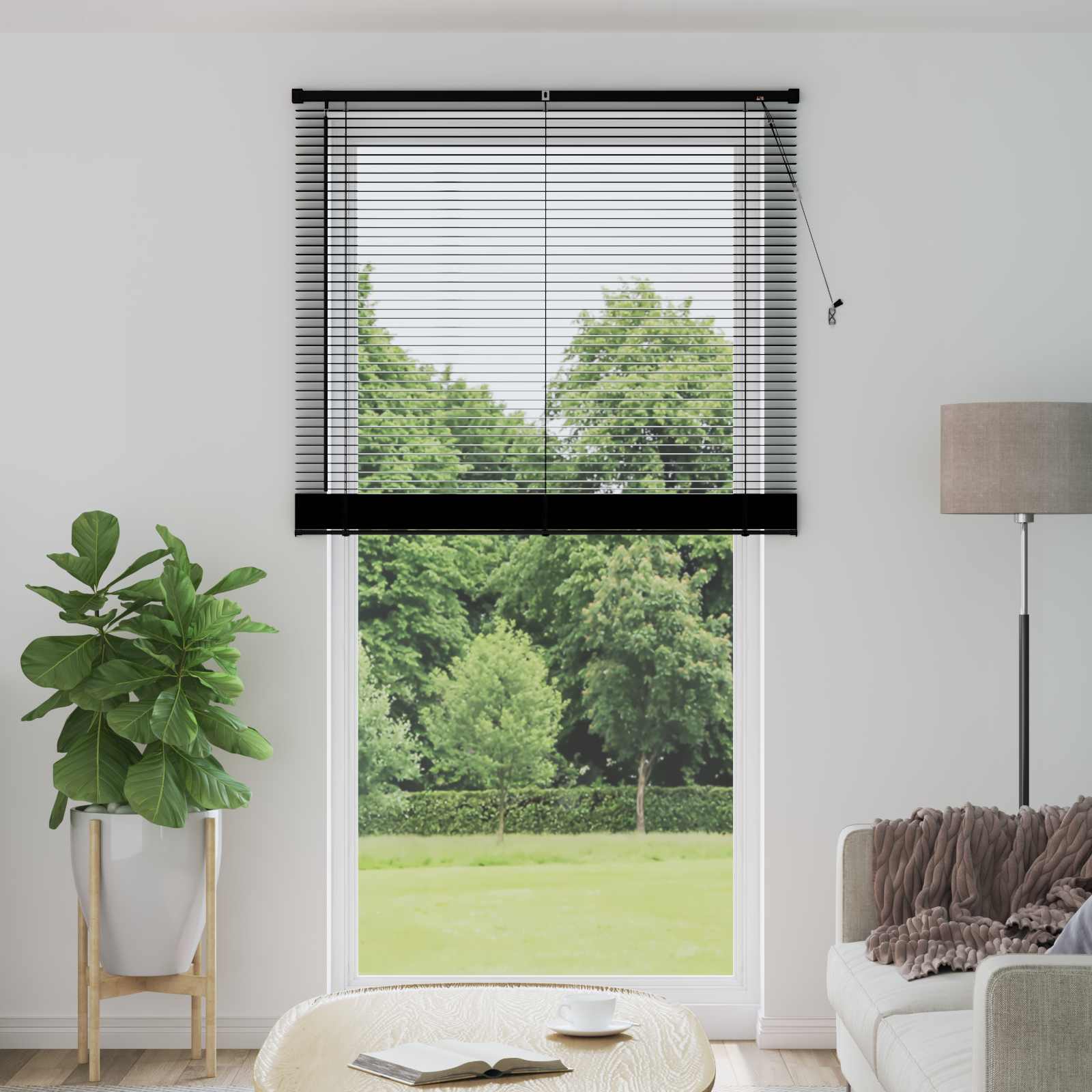 Tenda Veneziana Nero 213 x 120 cm 25 mm PVC