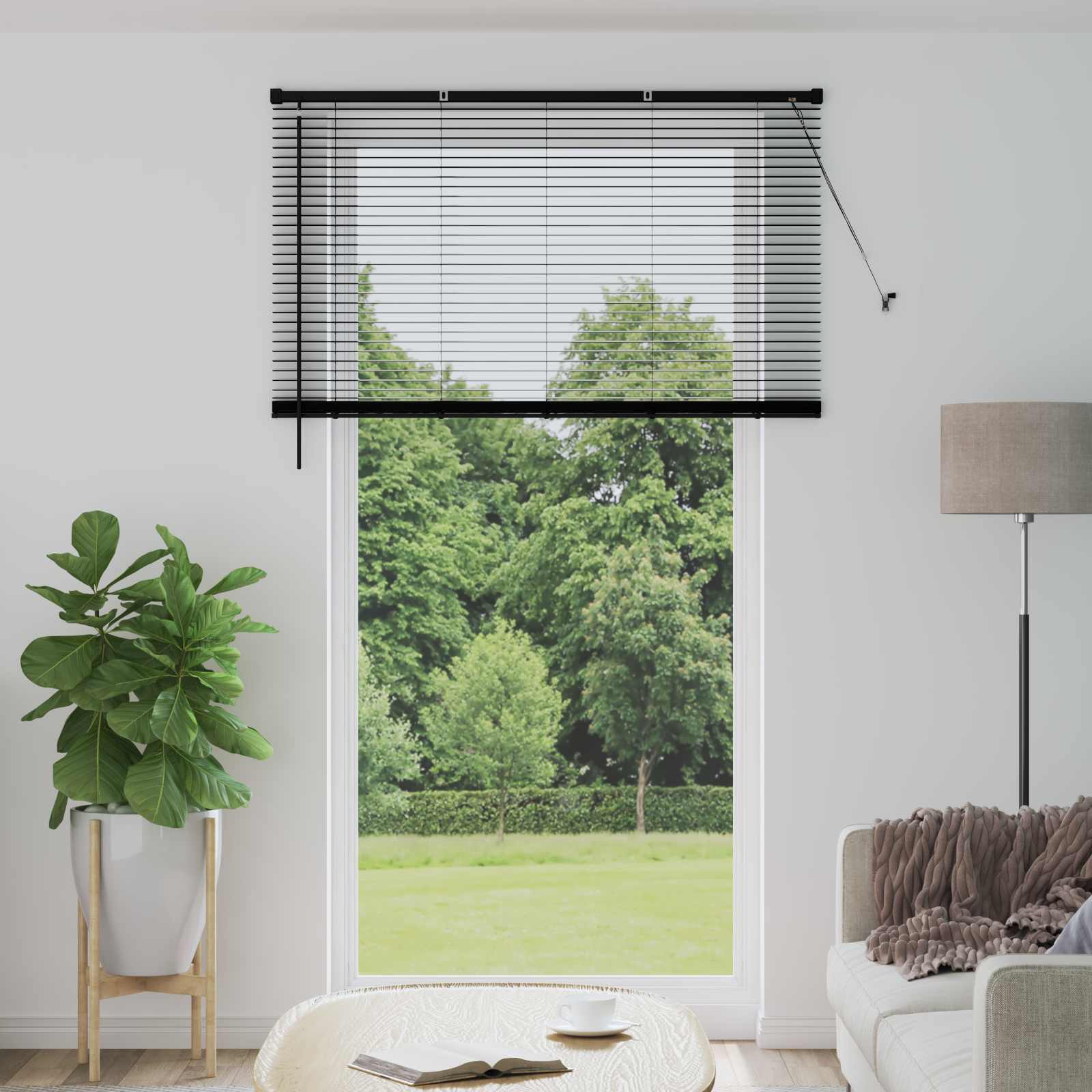 Tenda Veneziana Nero 213 x 140 cm 25 mm PVC